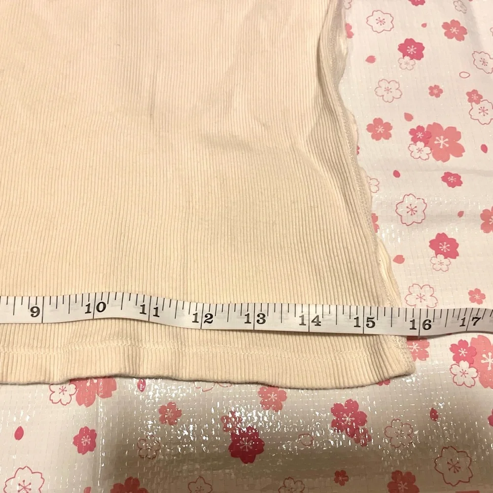 Ralph Lauren Girls Beige Ruffle Button Up Short Sleeve Blouse Size XL (Girls)